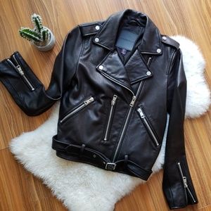 Amaryllis Black Leather Moto, All Saints Look